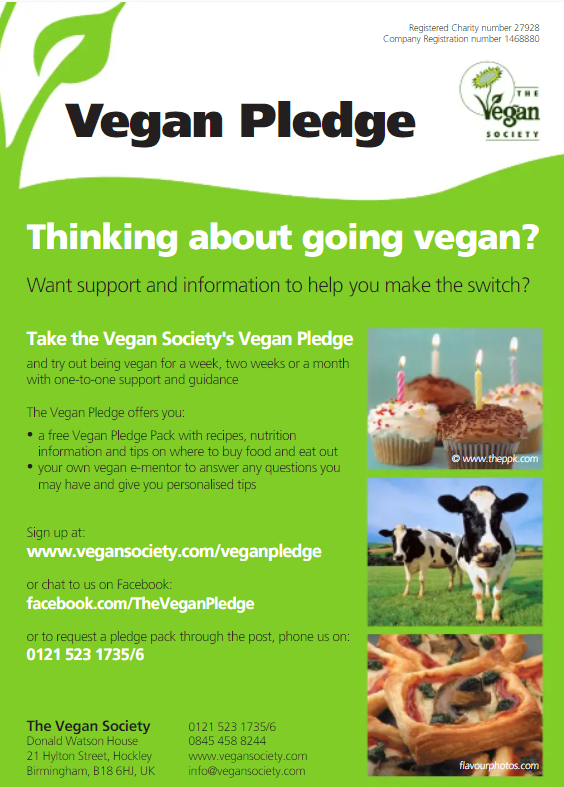 KITAVEG -Vegan Pladge By Vegan Society - Thinking about Going Vegan
